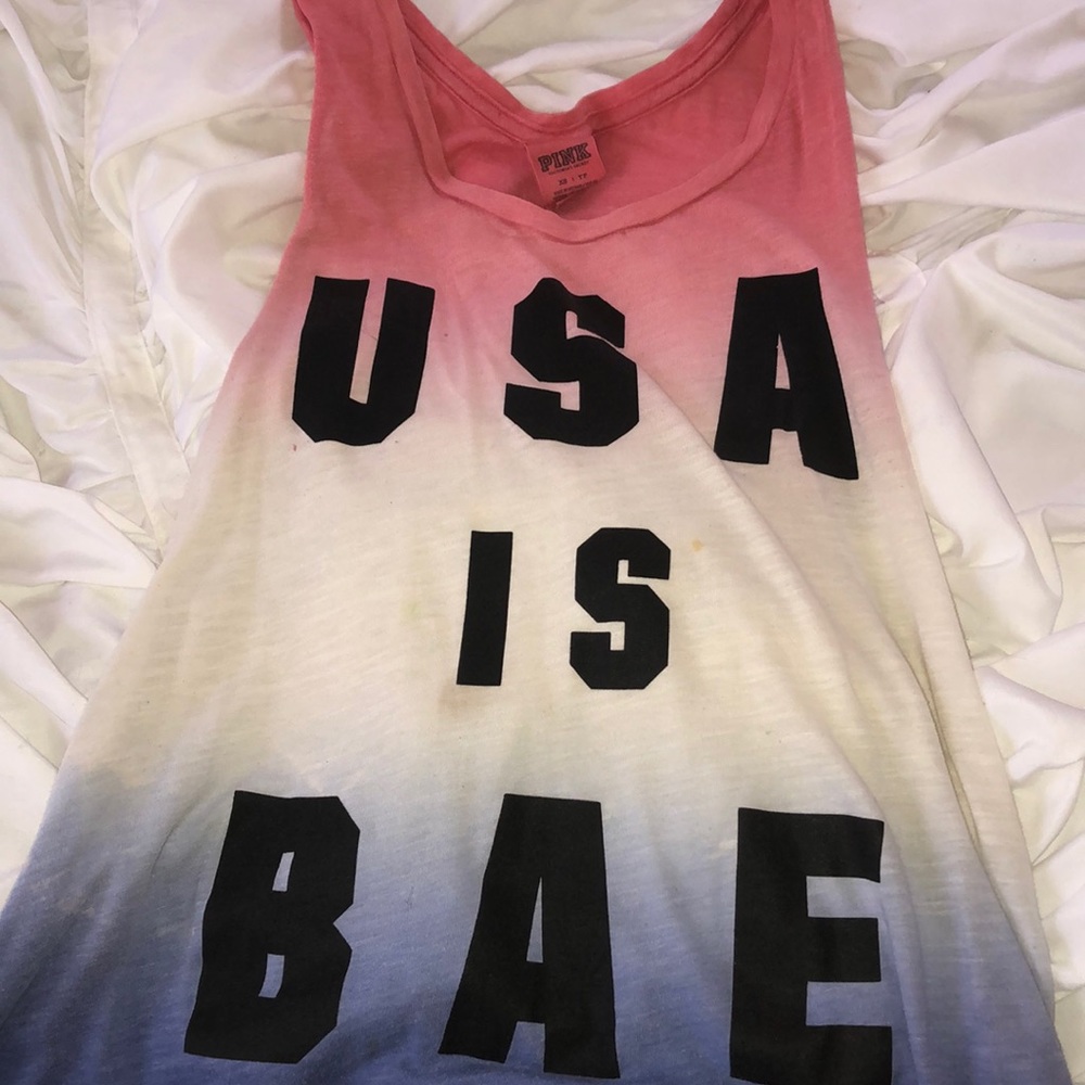 graphic muscle tank by PINK